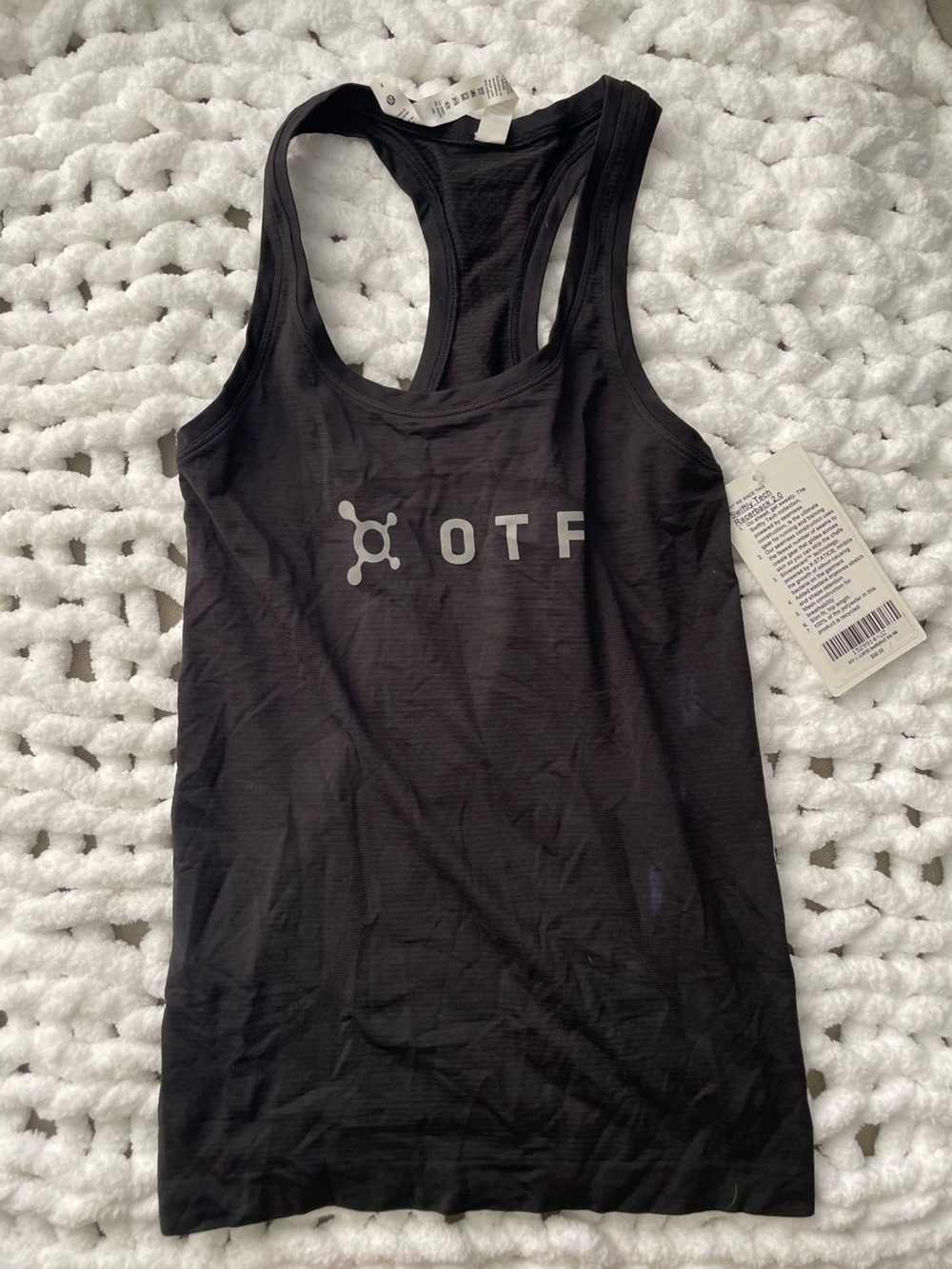 lululemon athletica Black Seamless Workout Tank OrangeTheory